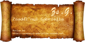 Zsadányi Gabriella névjegykártya